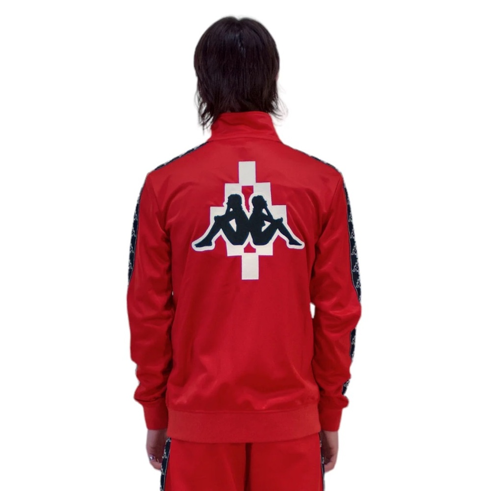 KAPPA X MARCELO BURLON Red Tracksuit Top Sweater County Of Milan Men’s SZ Small